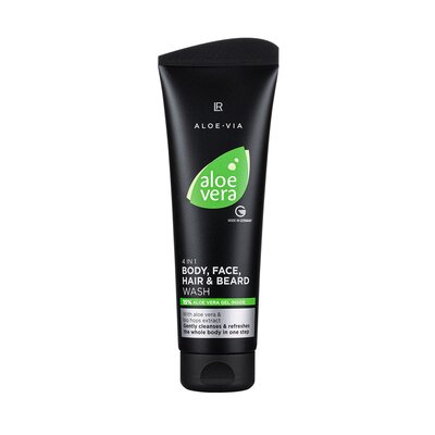 Aloe Vera Mens Essentials 4in1 Körper-, Gesicht-, Haar- und Bart-Shampoo, 250 ml