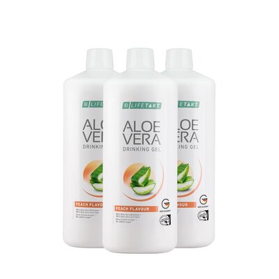 Aloe Vera Drinking  Gel Pfirsich Geschmack 3er Set, 3000 ml